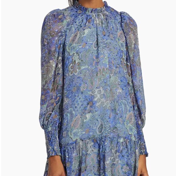 Marie Oliver Irena Balloon-Sleeve Minidress Size XS - Picture 5 of 5